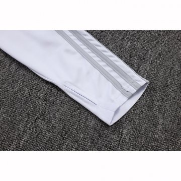 Chandal de Sudadera del Real Madrid Nino 25-26 Blanco Gris