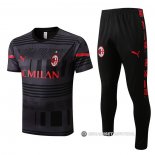 Chandal del AC Milan Manga Corta 22-23 Gris