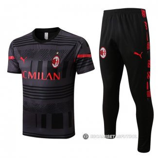 Chandal del AC Milan Manga Corta 22-23 Gris
