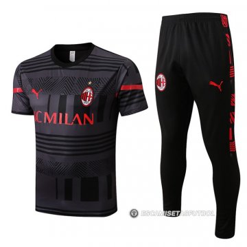 Chandal del AC Milan Manga Corta 22-23 Gris
