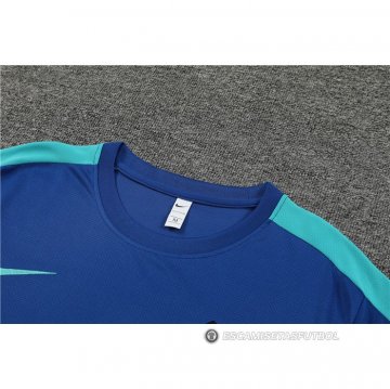 Chandal del Barcelona Manga Corta 23-24 Azul - Pantalon Corto