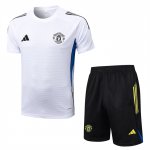Chandal del Manchester United Manga Corta 25-26 Blanco - Pantalon Corto