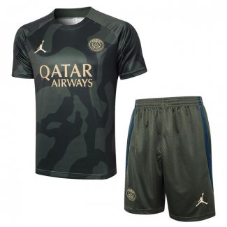 Chandal del Paris Saint-Germain Jordan Manga Corta 2024-25 Verde - Pantalon Corto