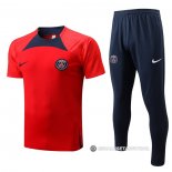 Chandal del Paris Saint-Germain Manga Corta 22-23 Rojo
