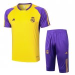 Chandal del Real Madrid Manga Corta 24-25 Amarillo - Pantalon Corto