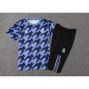 Chandal del Real Madrid Manga Corta 24-25 Negro y Gris - Pantalon Corto