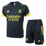 Chandal del Real Madrid Manga Corta 25-26 Negro Amarillo - Pantalon Corto