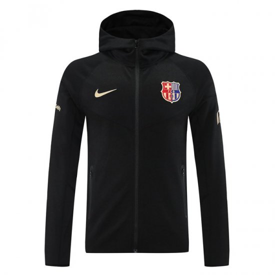 Chaqueta con Capucha del Barcelona 2024-25 Negro - Haga un click en la imagen para cerrar