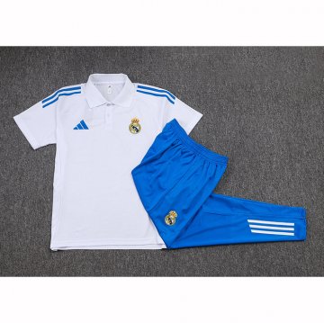 Conjunto Polo del Real Madrid 25-26 Blanco Azul