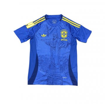 Tailandia Camiseta Brasil Jesus 25-26 Azul