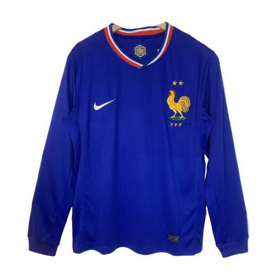 Camiseta Francia 1ª Manga Larga 2024 - Haga un click en la imagen para cerrar