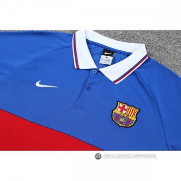 Camiseta Polo del Barcelona 22-23 Azul Rojo Negro