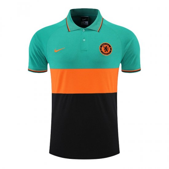 Camiseta Polo del Chelsea 22-23 Verde y Naranja - Haga un click en la imagen para cerrar