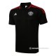 Camiseta Polo del Manchester United 21-22 Negro y Rojo