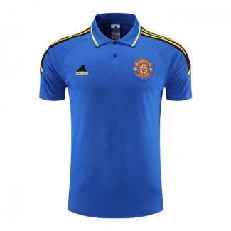 Camiseta Polo del Manchester United 22-23 Azul