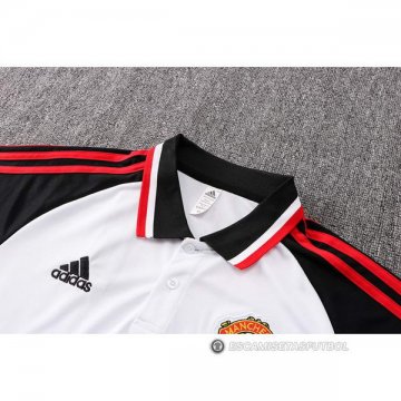 Camiseta Polo del Manchester United 22-23 Blanco