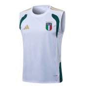 Camiseta de Entrenamiento Italia Sin Mangas 25-26 Blanco