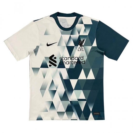Camiseta de Entrenamiento Liverpool 2022 Blanco y Verde - Haga un click en la imagen para cerrar