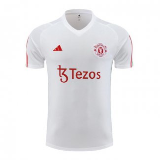 Camiseta de Entrenamiento Manchester United 23-24 Blanco