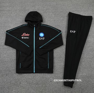 Chandal con Capucha del Napoli 22-23 Negro