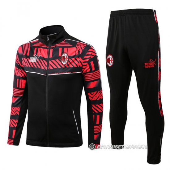 Chandal de Chaqueta del AC Milan 22-23 Rojo y Negro - Haga un click en la imagen para cerrar