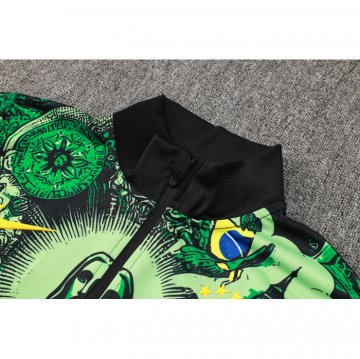Chandal de Chaqueta del Brasil Jesus Nino 24-25 Verde