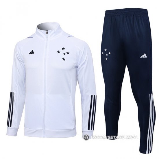 Chandal de Chaqueta del Cruzeiro 23-24 Blanco - Haga un click en la imagen para cerrar
