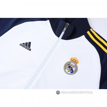 Chandal de Chaqueta del Real Madrid 22-23 Blanco y Azul