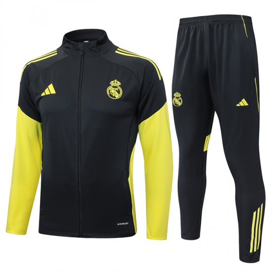 Chandal de Chaqueta del Real Madrid Nino 25-26 Gris Amarillo - Haga un click en la imagen para cerrar