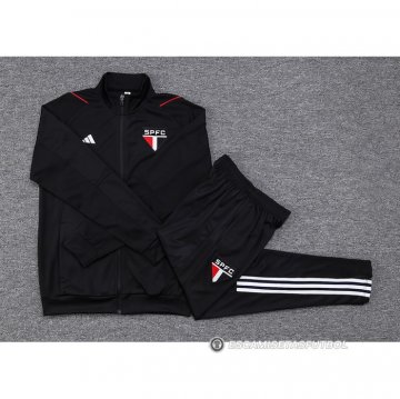 Chandal de Chaqueta del Sao Paulo 23-24 Negro