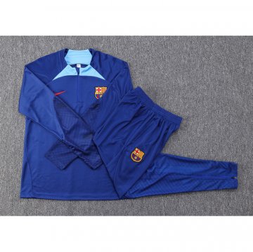 Chandal de Sudadera del Barcelona Nino 2022-2023 Azul