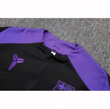 Chandal de Sudadera del Barcelona Nino25-26 Negro Purpura