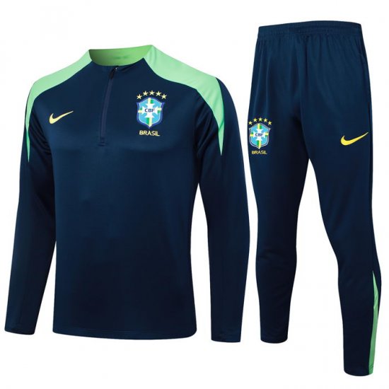 Chandal de Sudadera del Brasil 2024-25 Azul - Haga un click en la imagen para cerrar