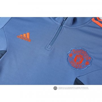 Chandal de Sudadera del Manchester United 22-23 Azul