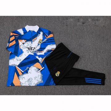 Chandal de Sudadera del Real Madrid 25-26 Azul Blanco