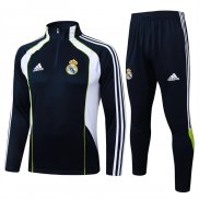 Chandal de Sudadera del Real Madrid Nino 25-26 Negro Blanco