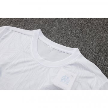 Chandal del Olympique Marsella Manga Corta 24-25 Blanco - Pantalon Corto