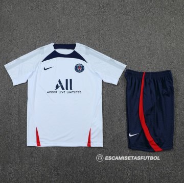 Chandal del Paris Saint-Germain Manga Corta 2022-23 Blanco - Pantalon Corto
