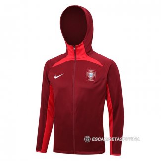 Chaqueta con Capucha del Portugal 23-24 Rojo