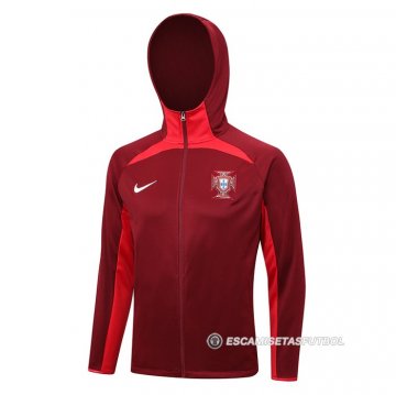 Chaqueta con Capucha del Portugal 23-24 Rojo