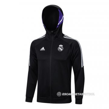 Chaqueta con Capucha del Real Madrid 22-23 Negro
