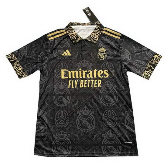 Tailandia Camiseta Real Madrid Dragon 24-25 Negro Oro - Haga un click en la imagen para cerrar