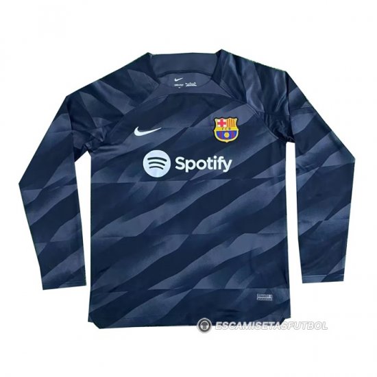Camiseta Barcelona Portero Manga Larga 23-24 Negro - Haga un click en la imagen para cerrar