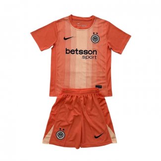 Camiseta Inter Milan Portero Nino 25-26 Naranja