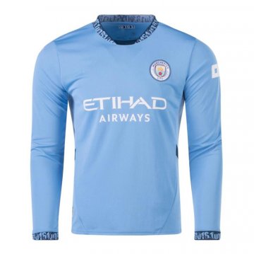Camiseta Manchester City 1ª Manga Larga 24-25
