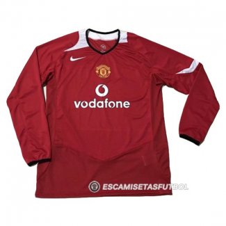 Camiseta Manchester United 1ª Manga Larga Retro 2005-2006