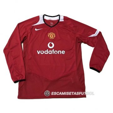 Camiseta Manchester United 1ª Manga Larga Retro 2005-2006