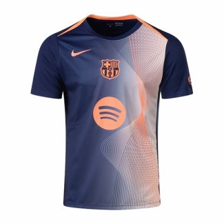Camiseta Pre Partido del Barcelona 25-26 Azul Naranja