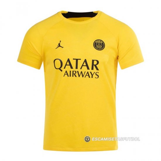 Camiseta Pre Partido del Paris Saint-Germain 2023 Amarillo - Haga un click en la imagen para cerrar