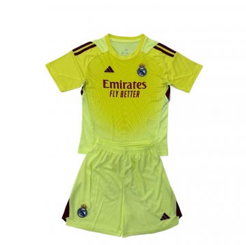Camiseta Real Madrid Portero Nino 25-26 Amarillo